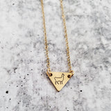 Triangle Llama Necklace by Salt and Sparkle