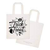 Trick or Treat Halloween Cotton Canvas Tote Bag by The Cotton & Canvas Co.