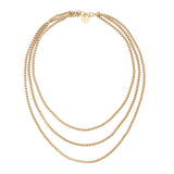 Triple Layer Thin Luciana Box Chain Necklace by eklexic jewelry