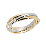 Two Toned Triple Domed Roll Ring by eklexic jewelry