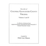 Records of Colonial Gloucester County, Virginia