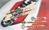 GRIFFIN Attack Zzzap Drum Sticks - 4 Pairs of Select Elite Maple Wood Size 5A - Premium Balanced, Level and Straight - Drummers Percussion Classic Pure Grit by GeekStands.com