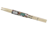 GRIFFIN Attack Zzzap Drum Sticks - 4 Pairs of Select Elite Maple Wood Size 5A - Premium Balanced, Level and Straight - Drummers Percussion Classic Pure Grit Uncoated, Raw Wood Drumming Sticks by GeekStands.com