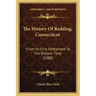 The History Of Redding, Connecticut: From Its First Settlement To The Present Time (1880)