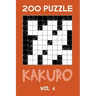 200 Puzzle Kakuro Vol 4: Cross Sums For Experts Puzzle Book, hard,10x10, 2 puzzles per page