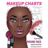 Makeup Charts - Face Charts for Makeup Artists: Black Model - ROUND face shape