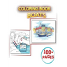 Coloring Book Boats: Ship & Boat Coloring Books with ship, boat, barque sailing, pirate ship, sailboat, carrier, fishing boat, canoe