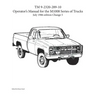 TM 9-2320-289-10 Operator's Manual for the M1008 series of trucks