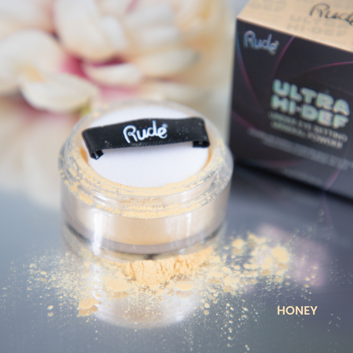 RUDE UHD Under Eye Setting Mineral Powder - Honey