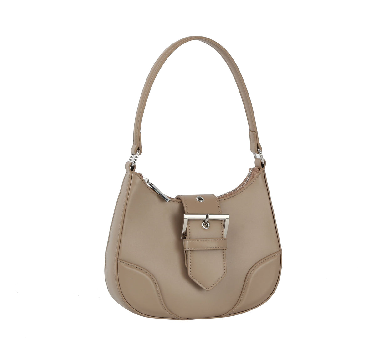 Buckle front flap shoulder bag by hfstylish