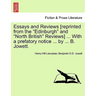 Essays and Reviews [reprinted from the "Edinburgh" and "North British" Reviews] ... With a prefatory notice ... by ... B. Jowett.