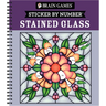 Brain Games - Sticker by Number: Stained Glass (28 Images to Sticker)