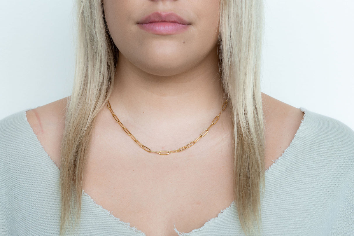 Luxe Gold Paper Clip Chain - 18" by Spiffy & Splendid