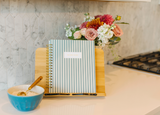 Our Family Recipes: A Meals and Memories Keepsake (Striped Linen) by Promptly Journals