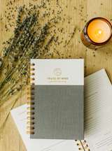 Peace of Mind: A Journal to Calm Anxiety (Stone Grey) by Promptly Journals