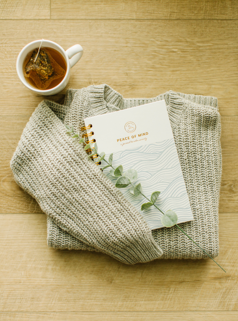 Peace of Mind: A Journal to Calm Anxiety (Aquamarine) by Promptly Journals