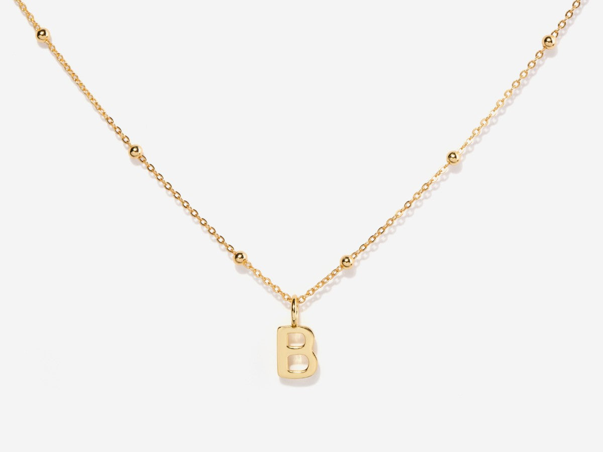 Initial Capital Letter Necklace by Little Sky Stone