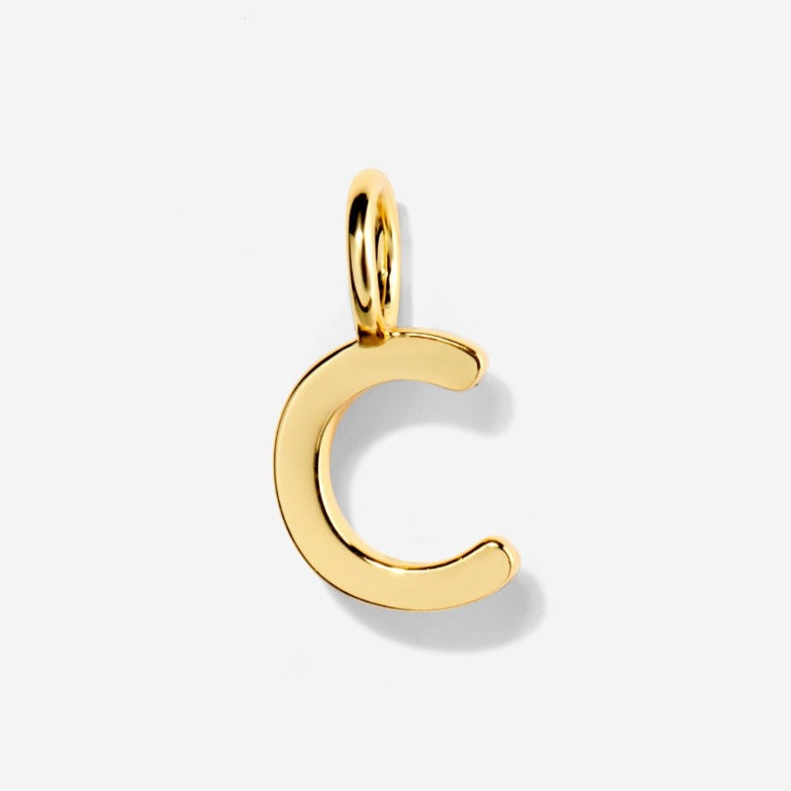 Uppercase Initial Charm - Gold by Little Sky Stone