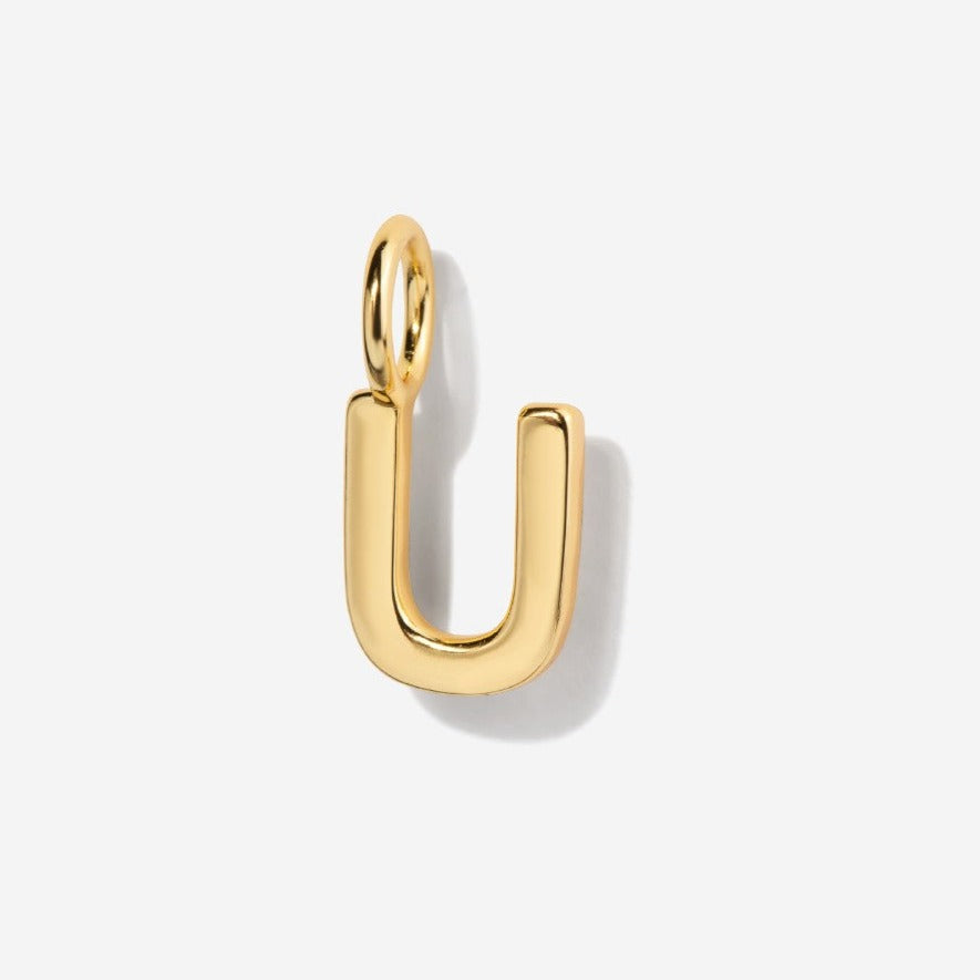 Uppercase Initial Charm - Gold by Little Sky Stone