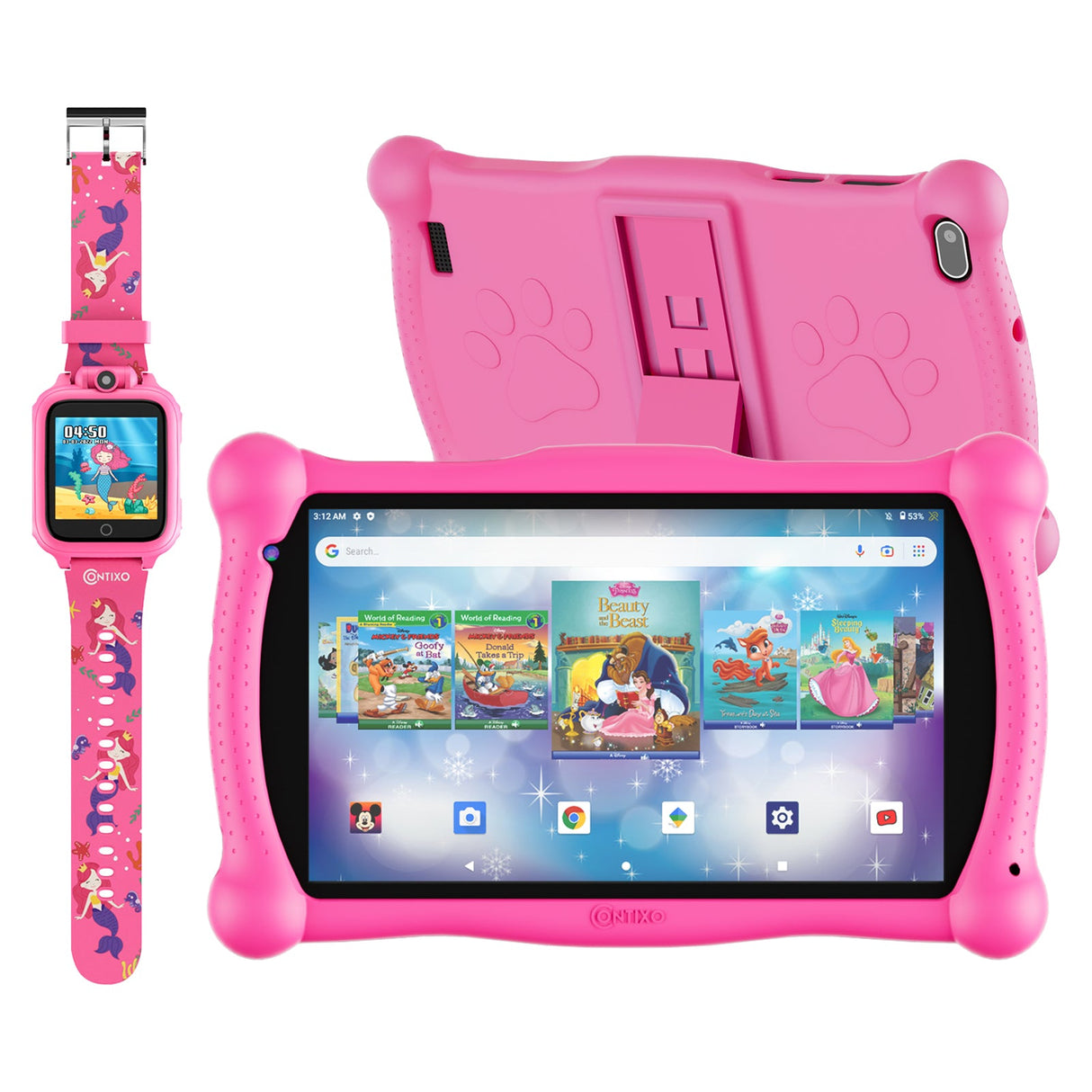 Contixo V10 7" Kids Tablet with Smart Watch Bundle by Contixo