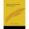 Acrostics And Anagrams Of Shakespeare