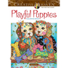 Creative Haven Playful Puppies Coloring Book