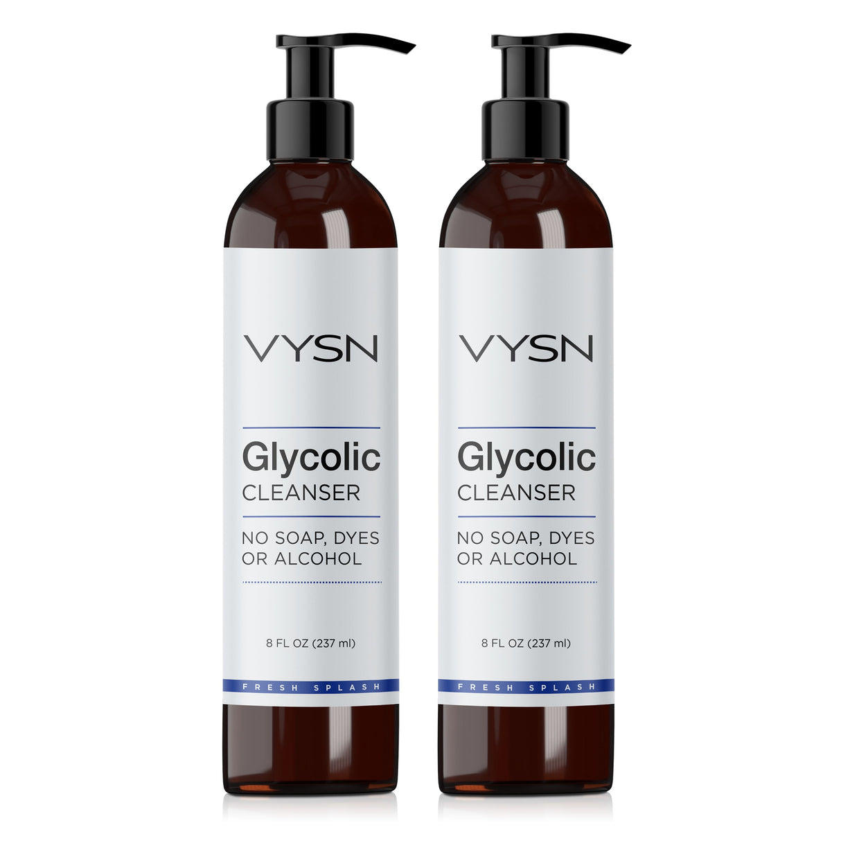 Glycolic Cleanser - No Soap, Dyes, or Alcohol - 2-Pack -  8 oz