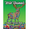 Wild Animals - Adult Coloring Book: Discover a Diverse Selection of Beautiful Animal Scenes with Flower Backgrounds. Detailed Coloring Pages