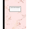 Graph Paper Notebook: Beautiful Pink Marble and Rose Gold 8 x 10 inches - 5 x 5 Squares per inch, Quad Ruled Cute Graph Paper Composition No