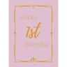 Happy 1st Birthday Guest Book (Hardcover): First birthday Guest book, party and birthday celebrations decor, memory book, 1st birthday, baby shower, h