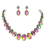 Oval Stone Link Evening Necklace by Madeline Love