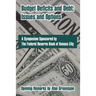Budget Deficits and Debt: Issues and Options