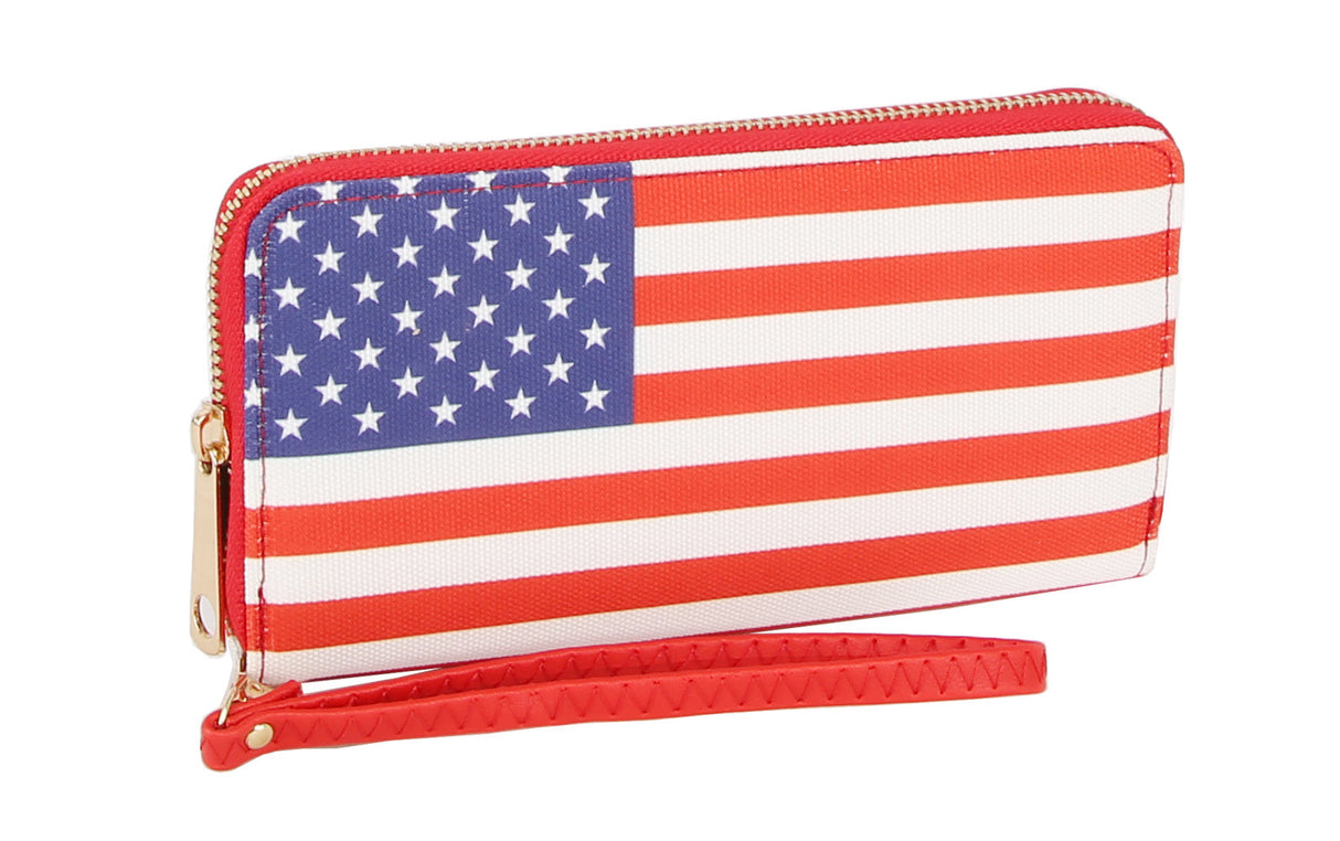 USA Small Wallet American Flag Purse by hfstylish