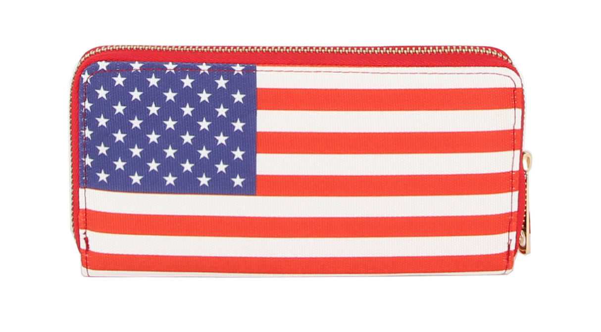 USA Small Wallet American Flag Purse by hfstylish