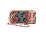 Fashion Double Zip Serpentine Decor Wallet by hfstylish