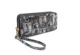 Michell Obama Printed Double Zipper Pocket Wallet by hfstylish