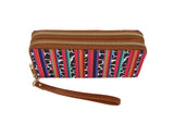 MULTI COLORED ZIG ZAG AZTEC PRINT WALLET by hfstylish