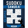 Samurai Sudoku Puzzle Books Medium Large Print: 250 Puzzles for seniors with solutions.