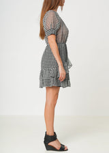 Women's Crinkle Chiffon Gingham in Black by Shop at Konus