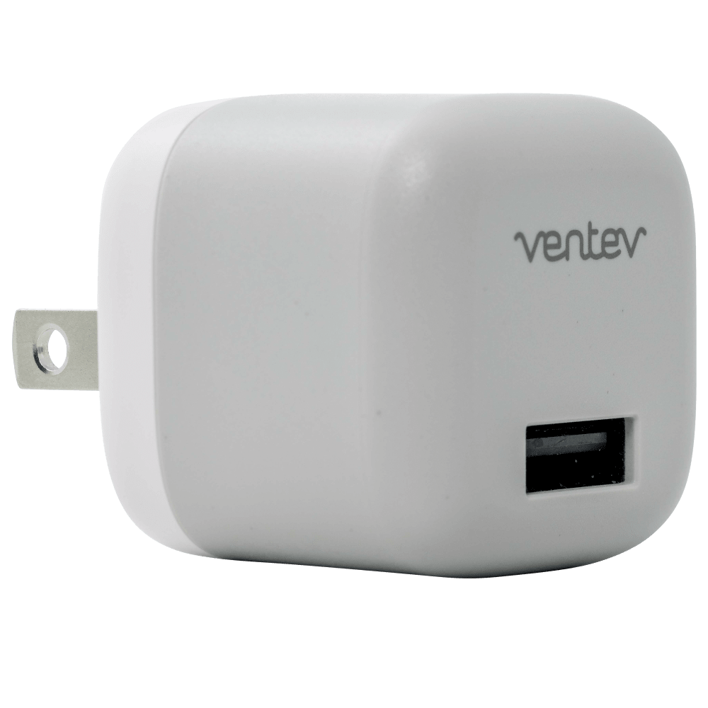 Ventev 12W USB A Wall Charger and USB A to Apple Lightning Cable 3.3ft White by Ventev