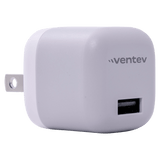 Ventev 12W USB A Wall Charger and USB A to Apple Lightning Cable 3.3ft Gray by Ventev