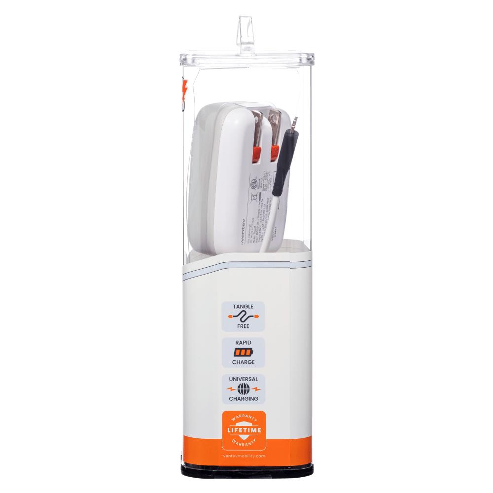 Ventev 30W Wall Charger and USB C to Apple Lightning Cable White by Ventev