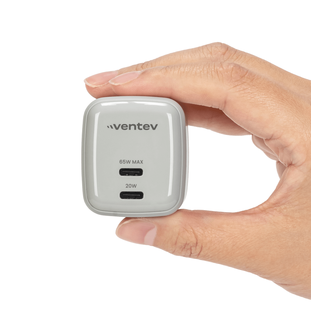 Ventev 65W Dual USB C GaN Mini Wall Charger by Ventev