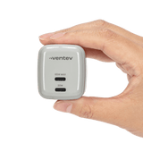 Ventev 65W Dual USB C GaN Mini Wall Charger by Ventev