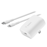 Belkin USB C PPS Wall Charger 20W with Type C to Lighting Cable 1m by Belkin