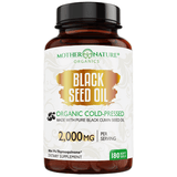 Black Seed Oil Capsules 2,000mg (Softgel) by Mother Nature Organics