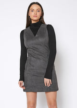 Brushed Wool V-Neck Tank Mini Dress by Shop at Konus