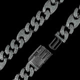 15mm/19mm Diamond Mariner Cuban Chain in Solid Sterling Silver by Custom Gold Grillz