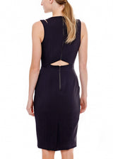 Women's Set Impression Keyhole Front Midi Dress In Black by Shop at Konus