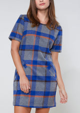 Buffalo Plaid Wool Blend Tee Dress by Shop at Konus